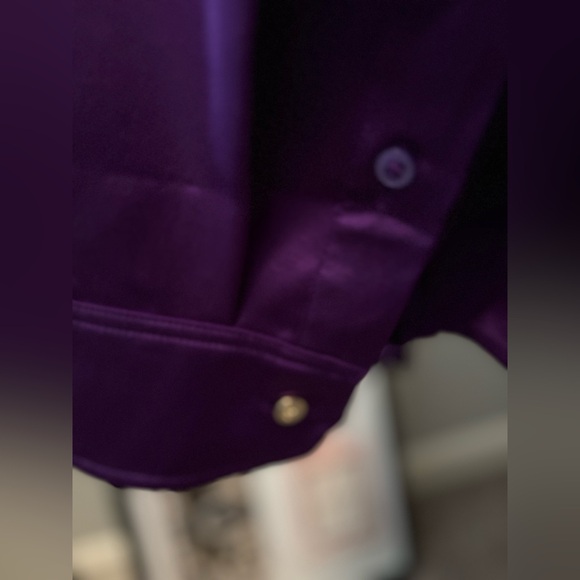 Ralph Lauren Classic Fit Satin Charmeuse Shirt NWT 1X - Picture 8 of 10